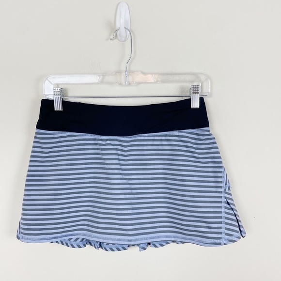 lululemon athletica Pants - Lululemon Run Pace Setter Tennis Skirt Skort Classic Stripe Polar Haze Size 4